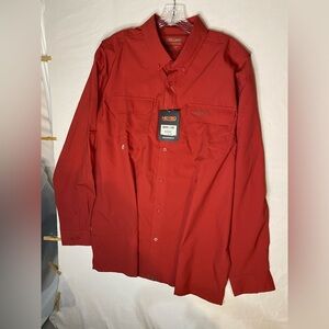 Heybo Red Casual Button Down Shirt for Men